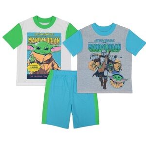 NWT
Boys Star Wars The Mandalorian Grogu aka Baby Yoda Tops & Shorts Pajama Set